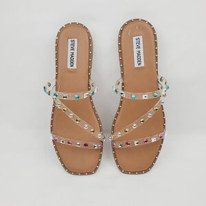 Steve madden studded rhinestone sandals